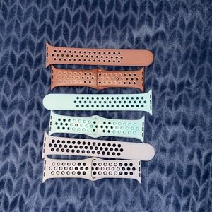 Apple Watch Nike Band Trio - Terracotta, Mint, White